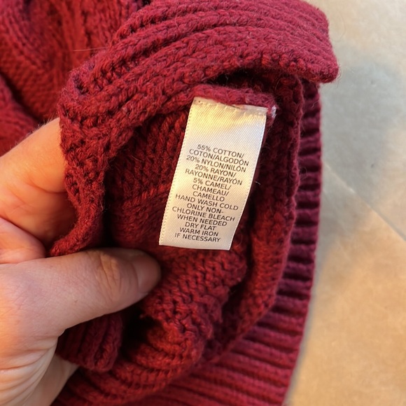 Loft Crew Neck Sweater Size Small Maroon - Picture 7 of 8